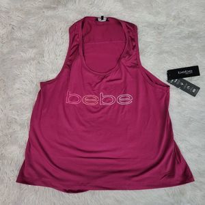 BEBE Raspberry pink sports top Size XL